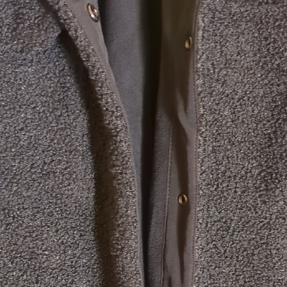Time and Tru Charcoal Teddy Jacket Plus Size 2XL - Picture 5 of 7